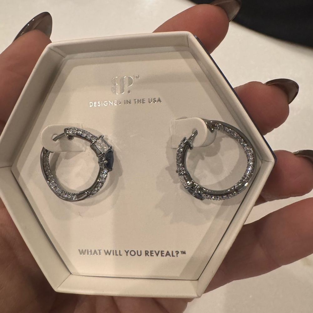 Silver Hoop Earrings by Bomb Party
